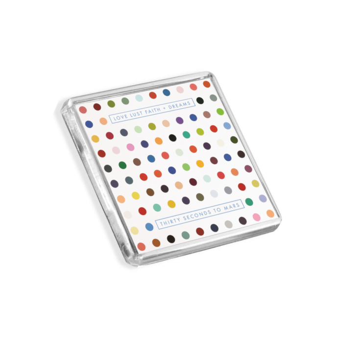 30 Seconds To Mars - Love Lust Faith Dreams fridge magnet on a white background