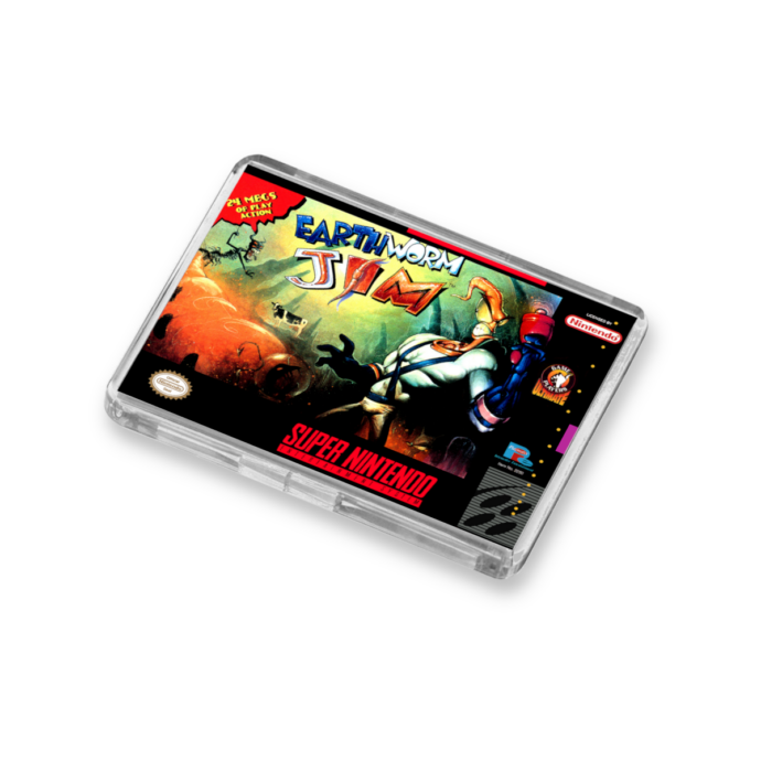 Earthworm Jim SNES-Inspired Magnet
