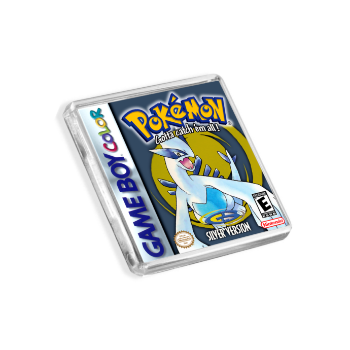 Pokemon Silver Game Boy-Inspired Magnet