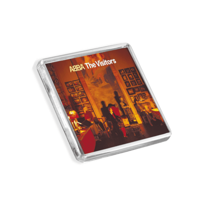 Image of Abba - The Visitoirs album cover-inspired fridge magnet on a white background