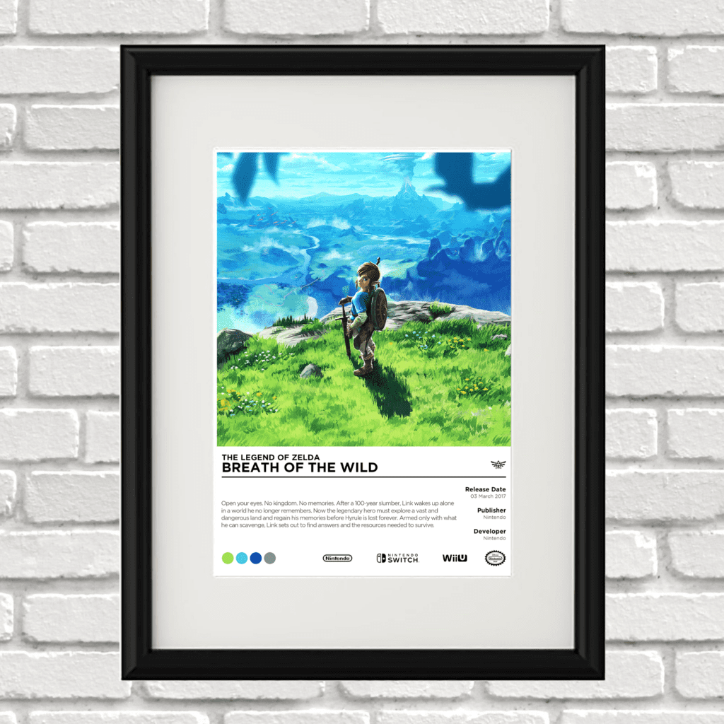 Legend of Zelda Breath of the Wild - Custom A4 Poster Print