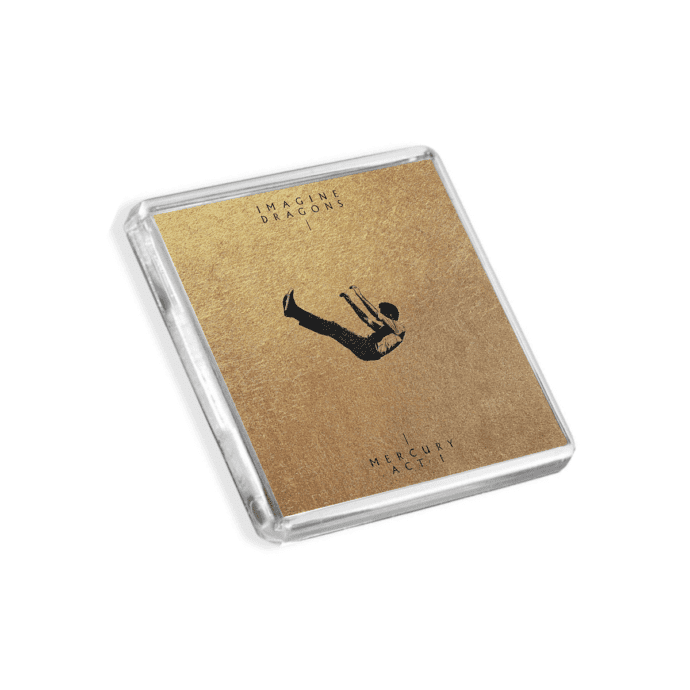 Image of Imagine Dragons - Mercury Act 1 album cover-inspired fridge magnet on a white background