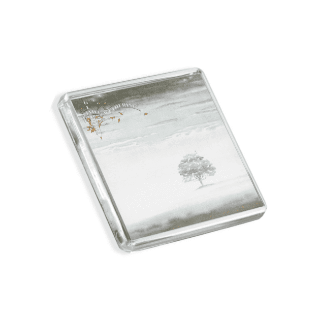 Image of Genesis - Wind and Wuthering album cover-inspired fridge magnet on a white background