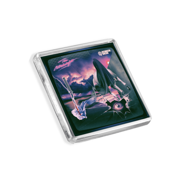 Image of The Midnight - Horror Show album cover-inspired fridge magnet on a white background