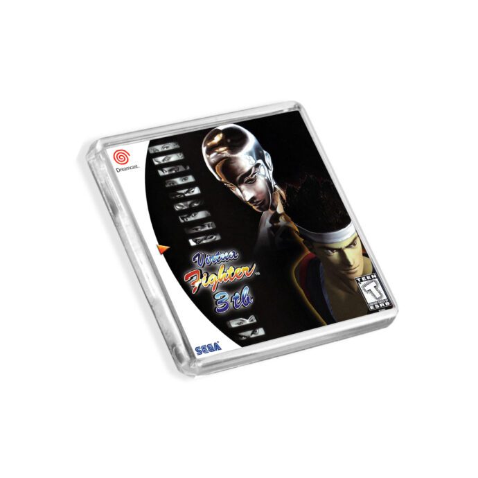 Plastic Dreamcast Virtua Fighter 3tb fridge magnet on a white background