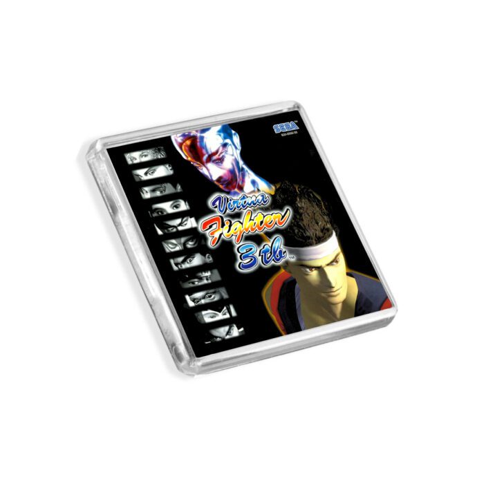 Plastic Dreamcast Virtua Fighter 3tb fridge magnet on a white background